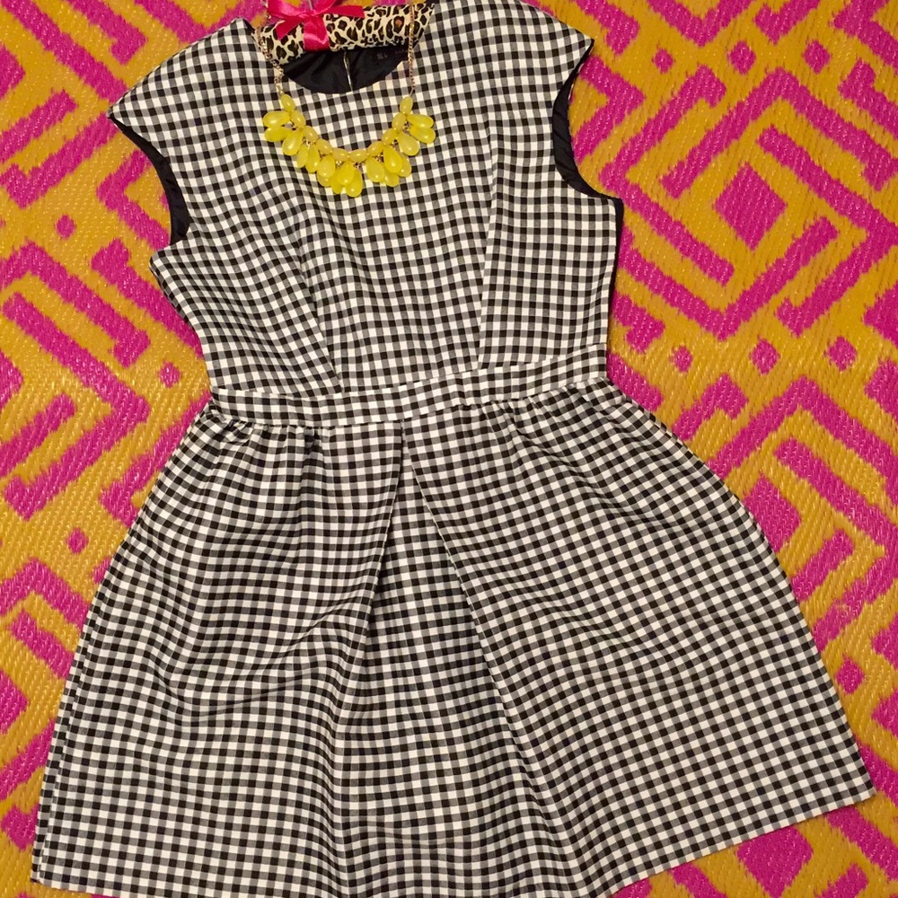 Black and White Checked dress